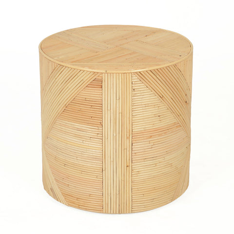 Margaux Navarre Natural Rattan Cross Side Table - image 2