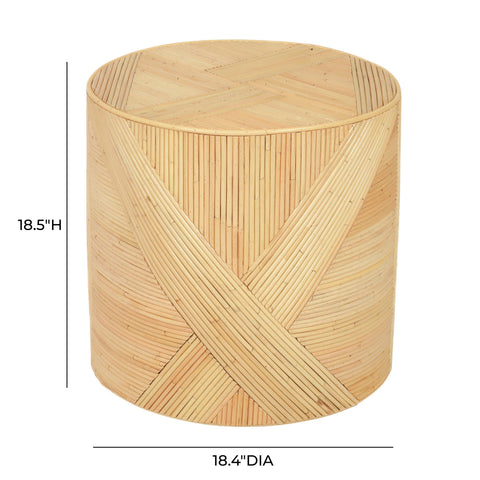 Margaux Navarre Natural Rattan Cross Side Table - image 8