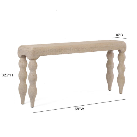 Ines Versailles 68" Natural Woven Seagrass Console Table - image 6