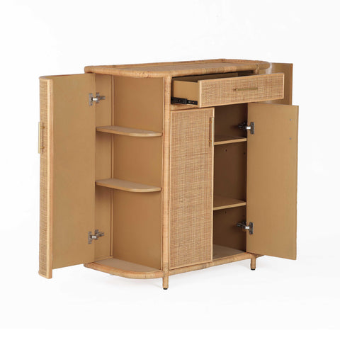 Isabelle Valois Natural Rattan Bar Cabinet - image 3