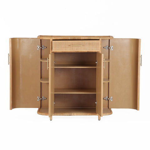Isabelle Valois Natural Rattan Bar Cabinet - image 5