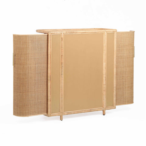 Isabelle Valois Natural Rattan Bar Cabinet - image 8