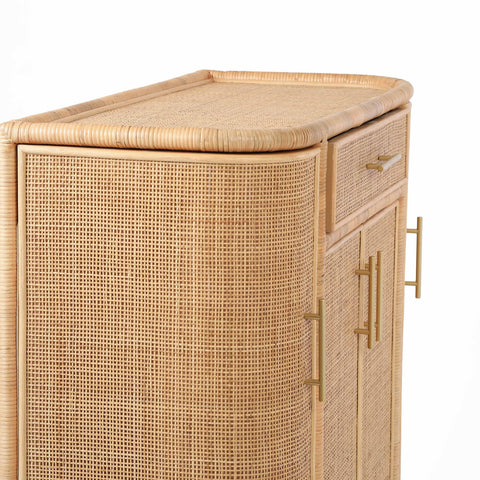 Isabelle Valois Natural Rattan Bar Cabinet - image 9