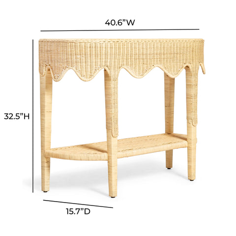 Margaux Siena 41" Natural Rattan Console Table - image 7