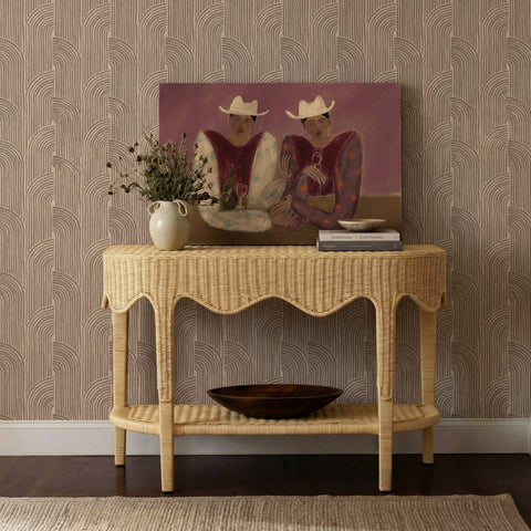 Margaux Siena 41" Natural Rattan Console Table - image 2