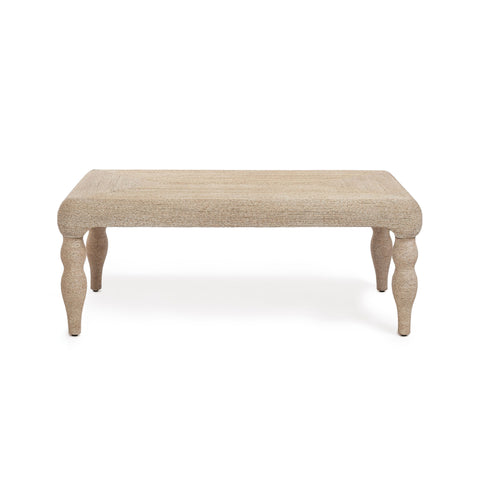 Ines Versailles 49" Natural Woven Seagrass Rectangular Coffee Table - image 4
