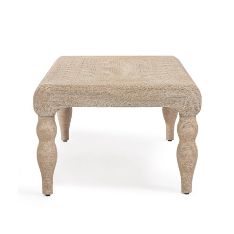 Ines Versailles 49" Natural Woven Seagrass Rectangular Coffee Table - image 5