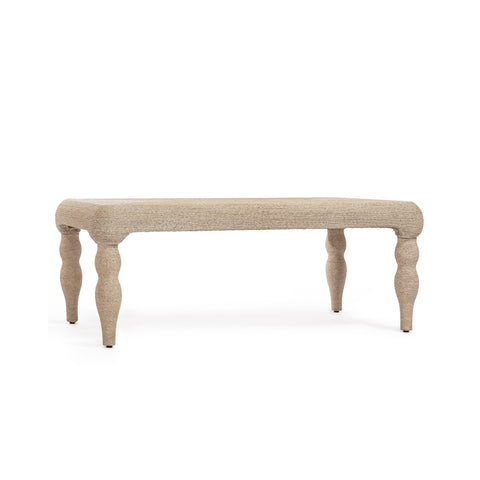 Ines Versailles 49" Natural Woven Seagrass Rectangular Coffee Table - image 3