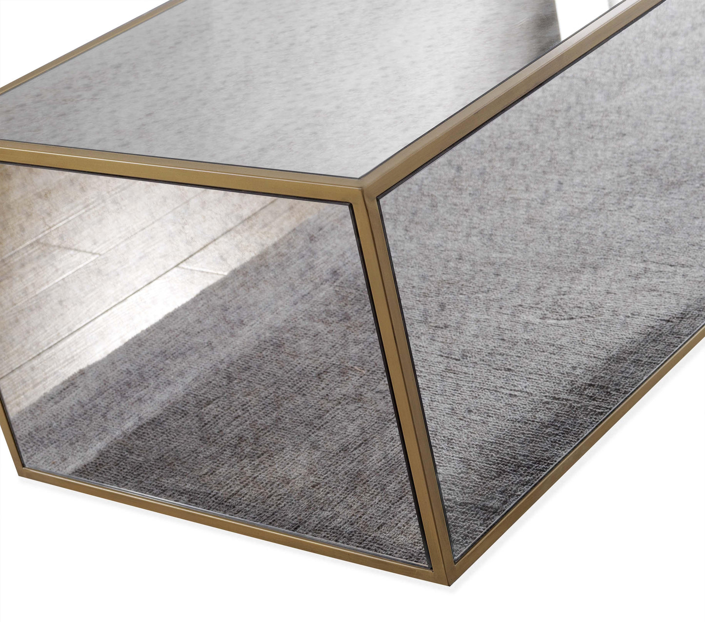 serena mirrored coffee table