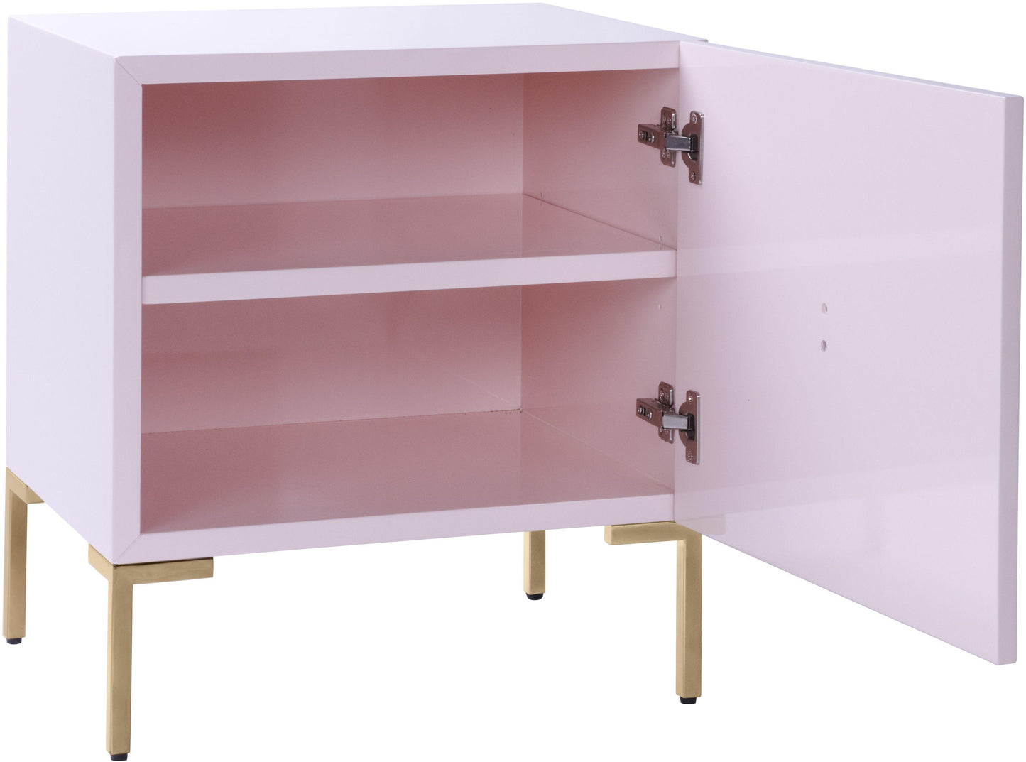 spara pink lacquer side table