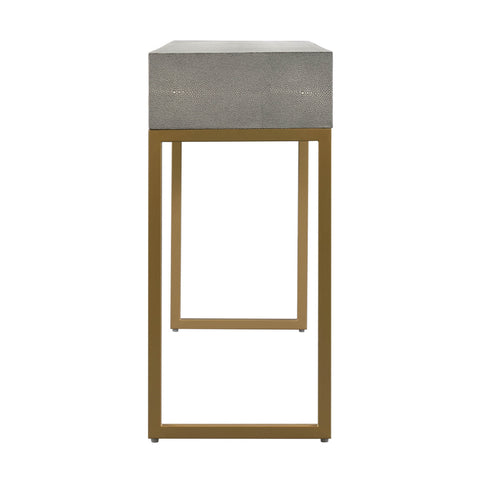 Arielle Rivoli 59" Faux Shagreen 3-Drawer Console Table - image 5