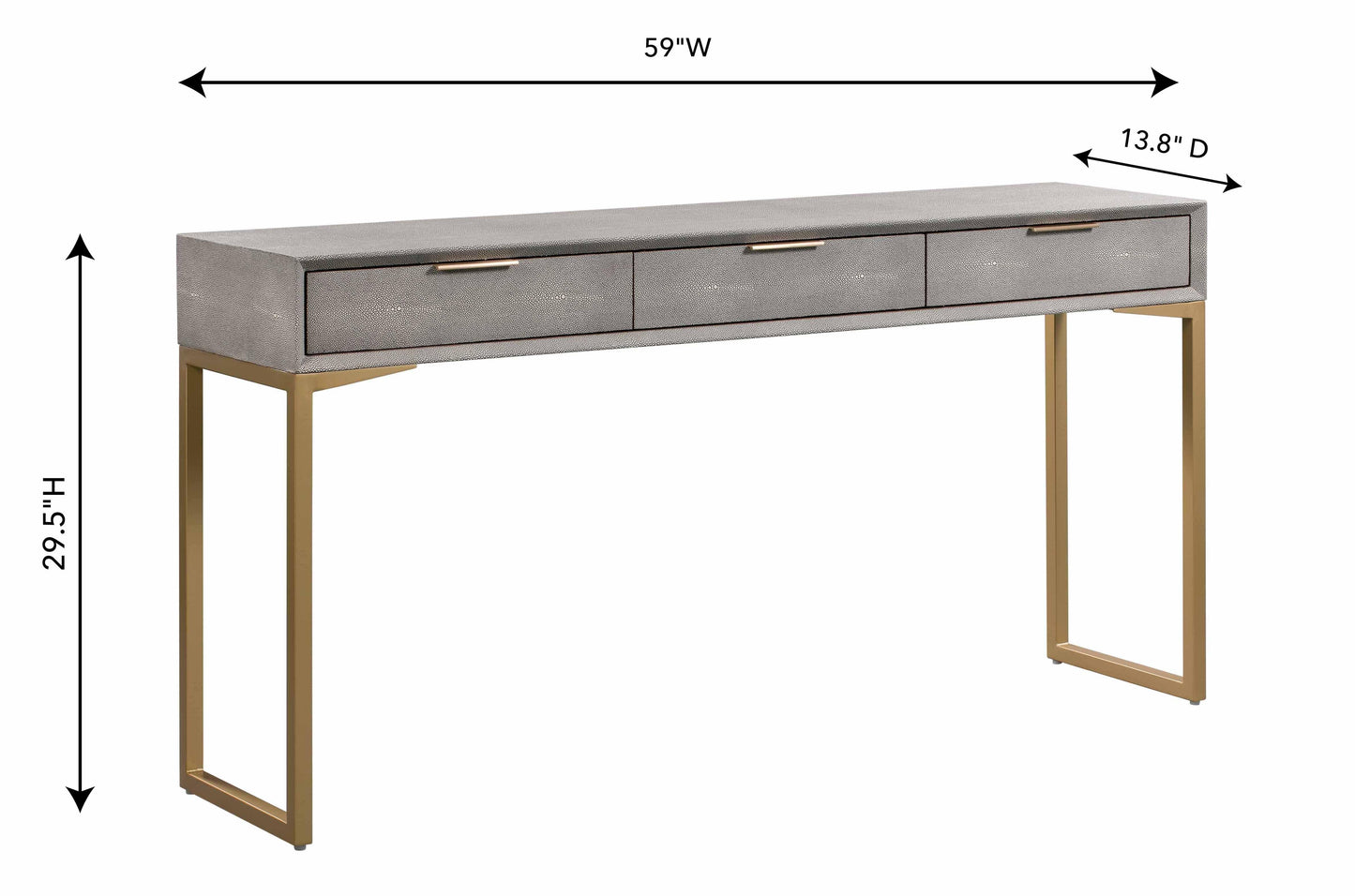 niel shagreen console table