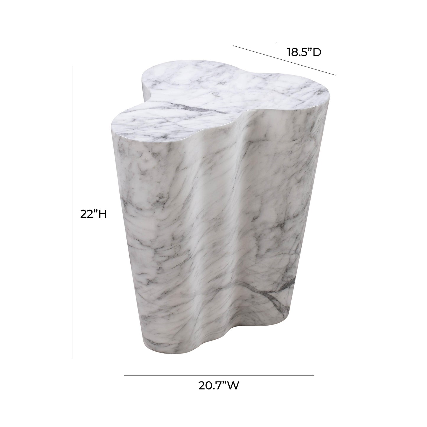 patrizia marble tall side table