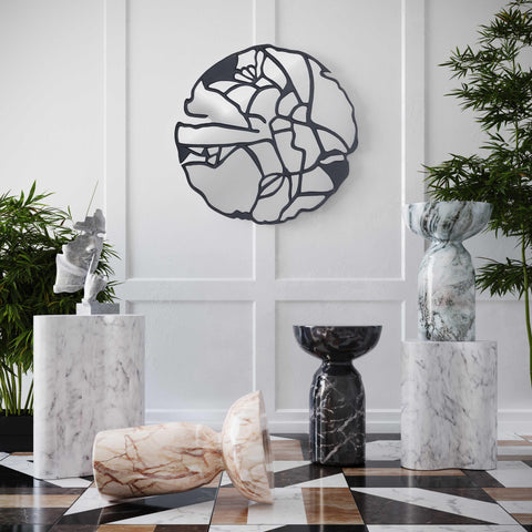 Elodie Siena Faux Marble Indoor / Outdoor Round Side Table - image 2