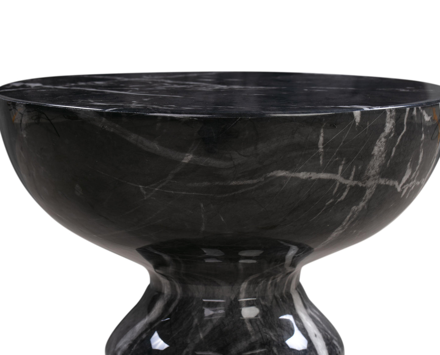 turin black marble side table