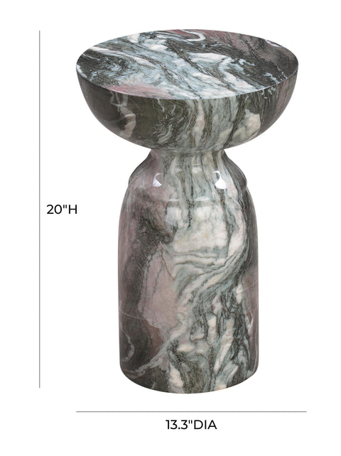 Elodie Siena Faux Marble Indoor / Outdoor Round Side Table - image 6
