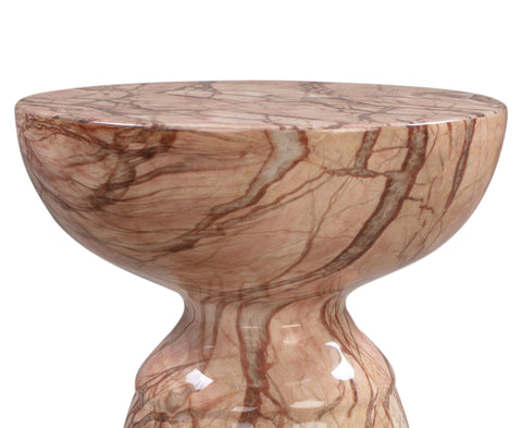 Elodie Siena Faux Marble Indoor / Outdoor Round Side Table - image 5