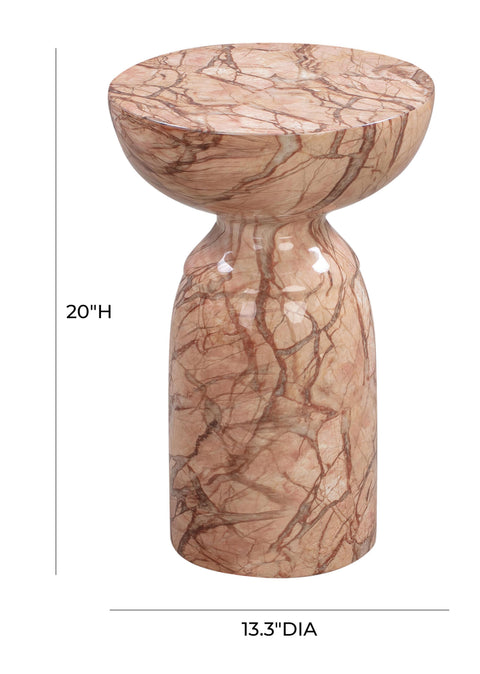 Elodie Siena Faux Marble Indoor / Outdoor Round Side Table - image 6