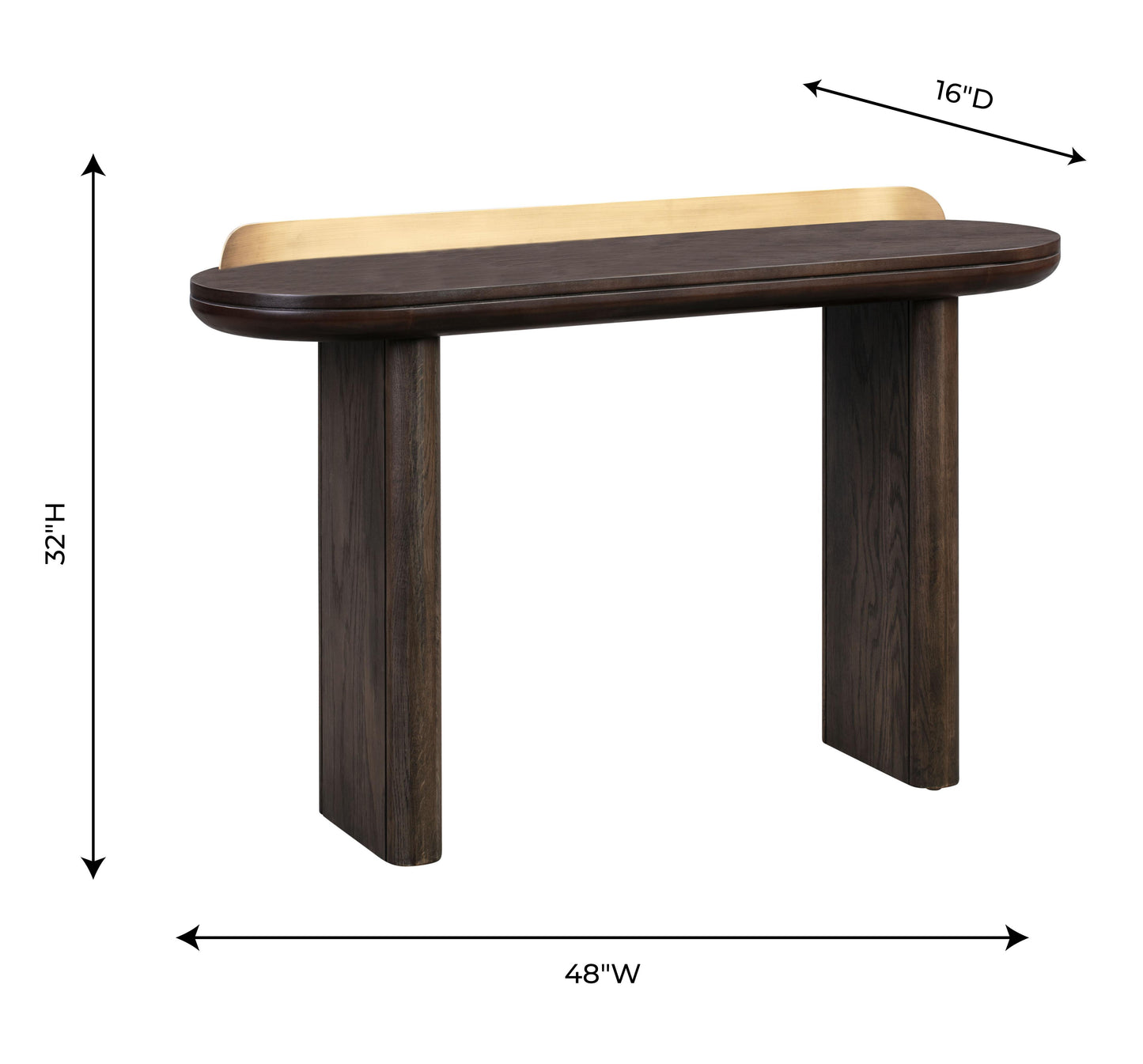 hubli brown desk/console table