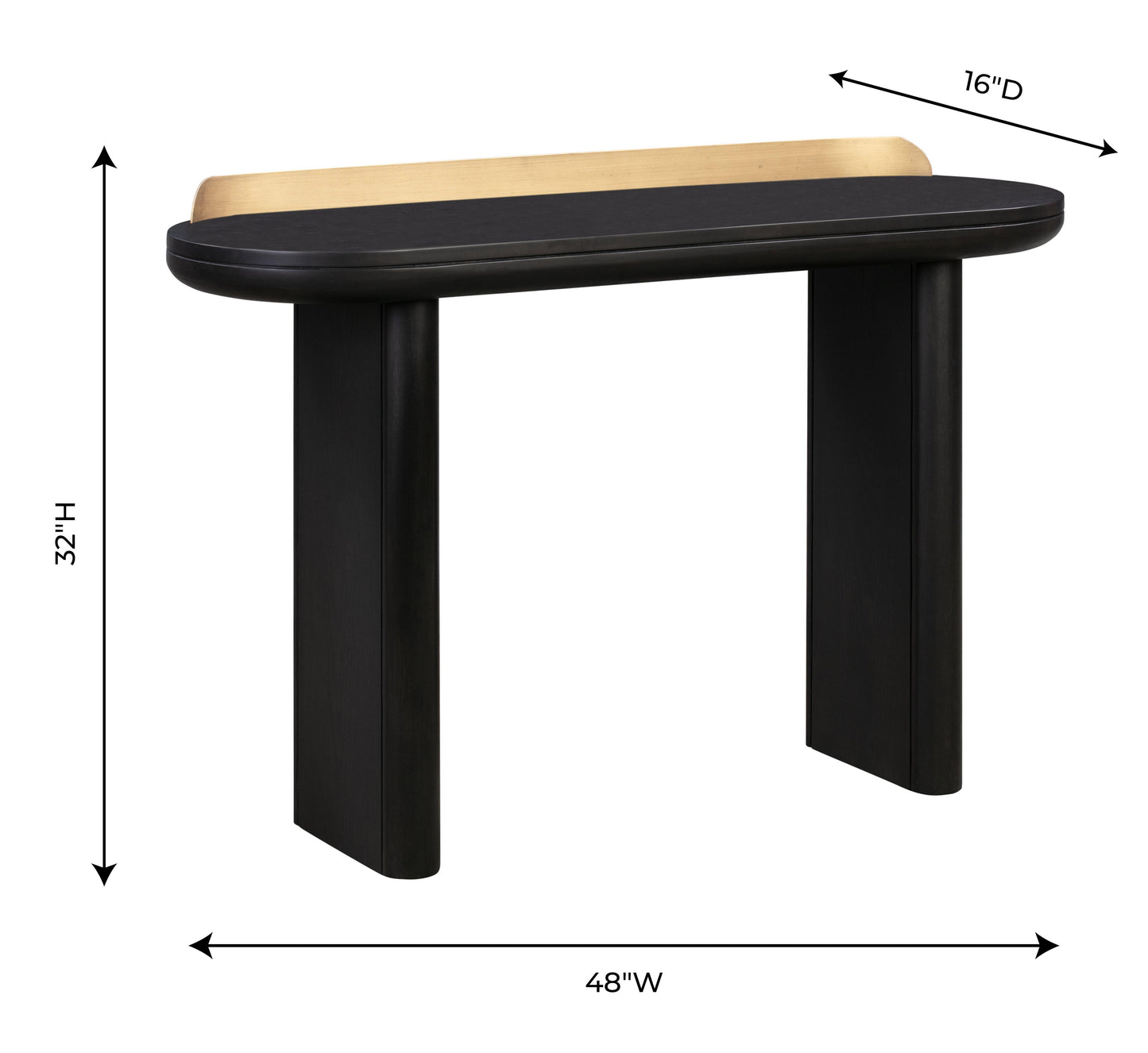 hubli black desk/console table