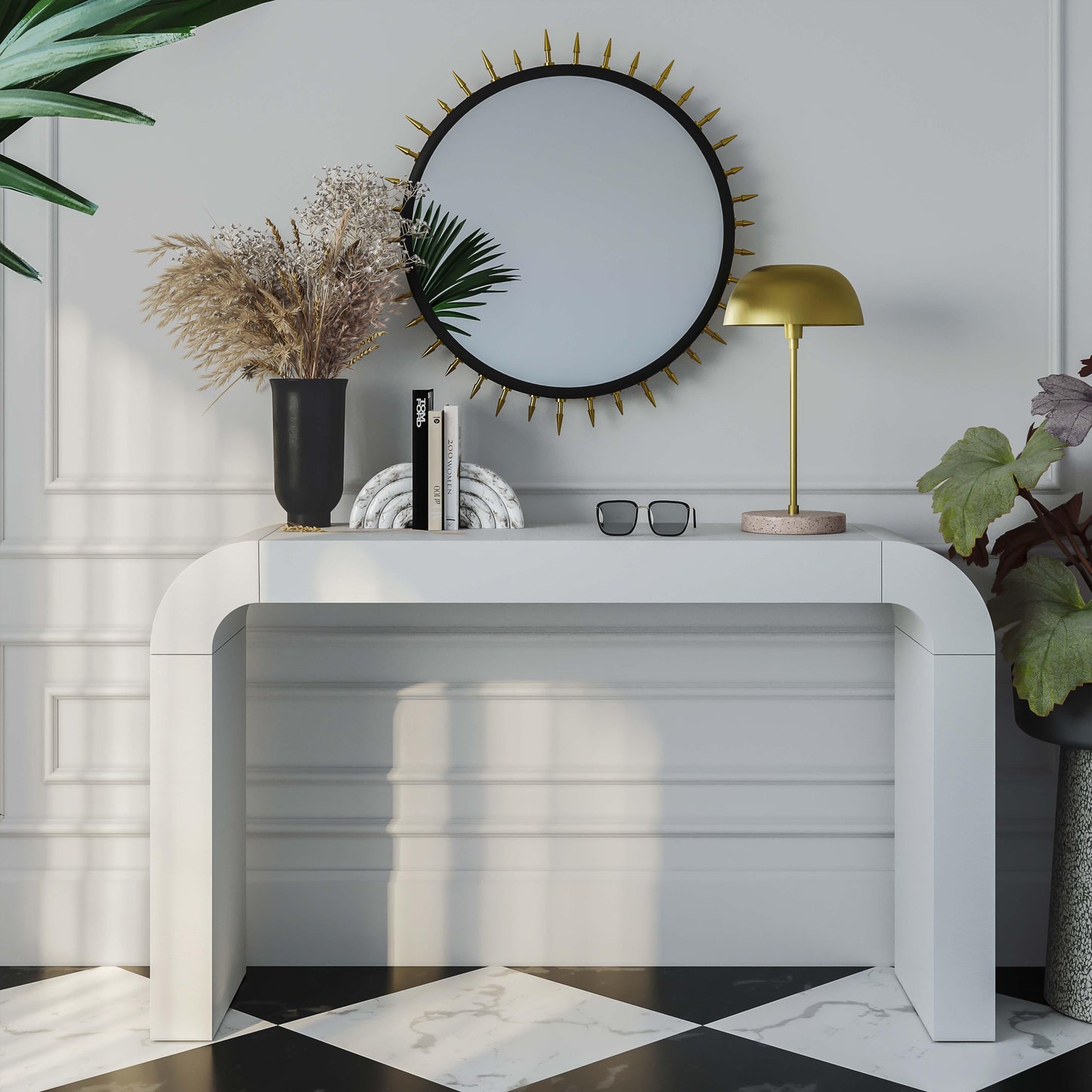 maven white console table