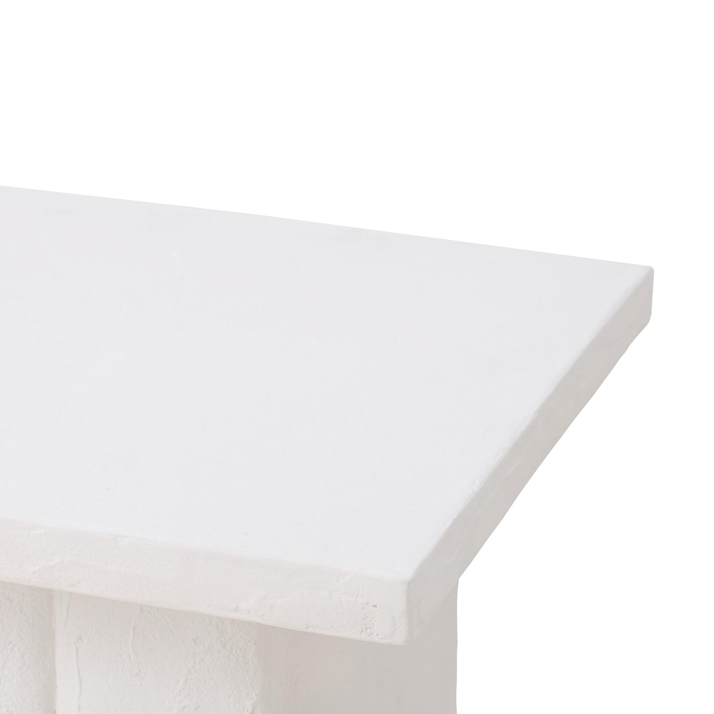 timber white concrete side table