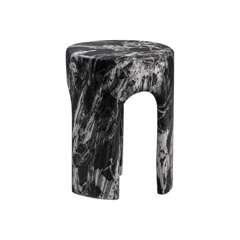 Elodie Navarre Black Faux Marble Side Table - image 4