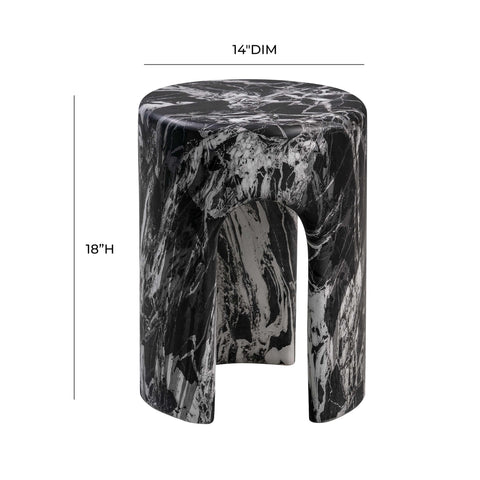 Elodie Navarre Black Faux Marble Side Table - image 8