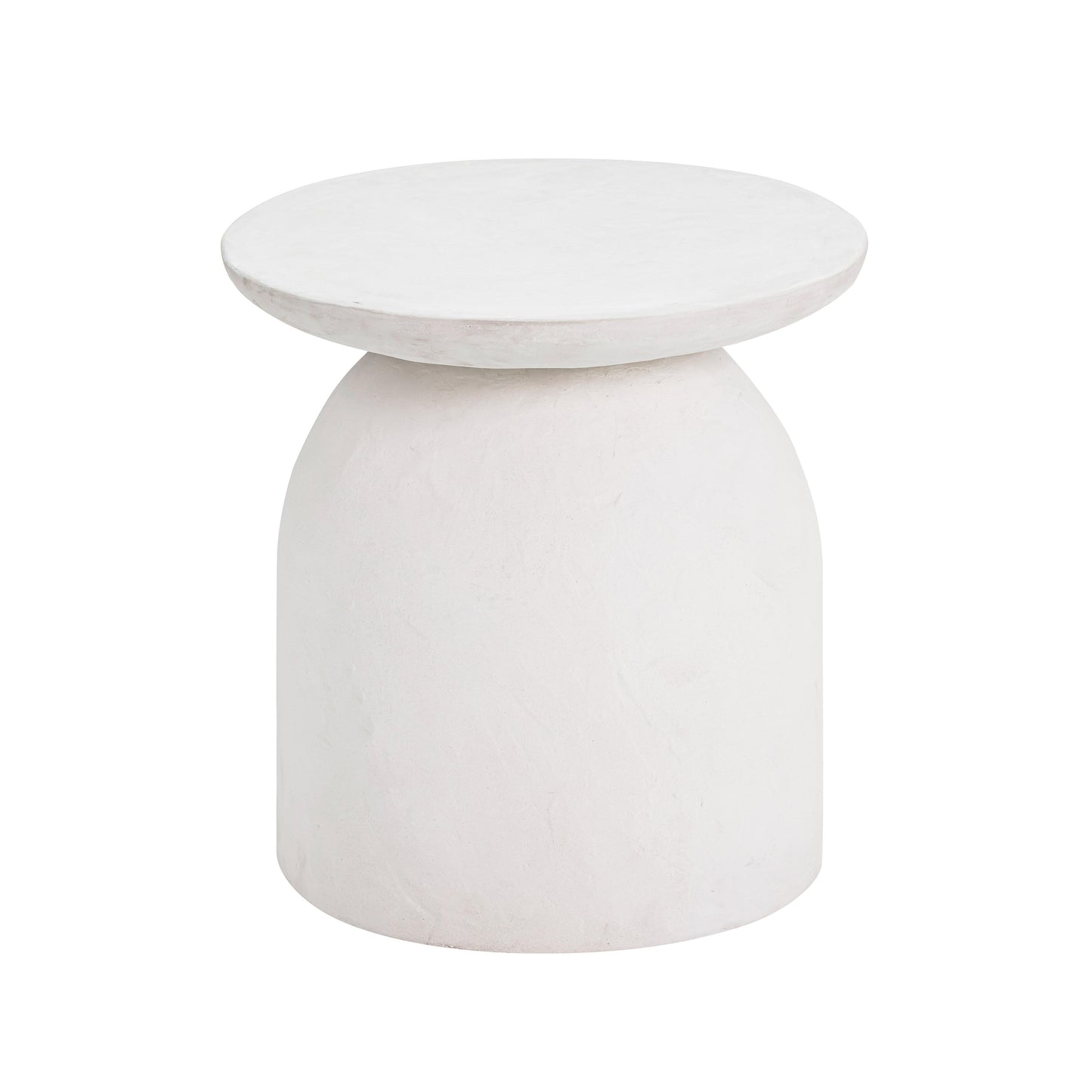 acadia white concrete side table