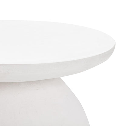 Acadia White Concrete Side Table