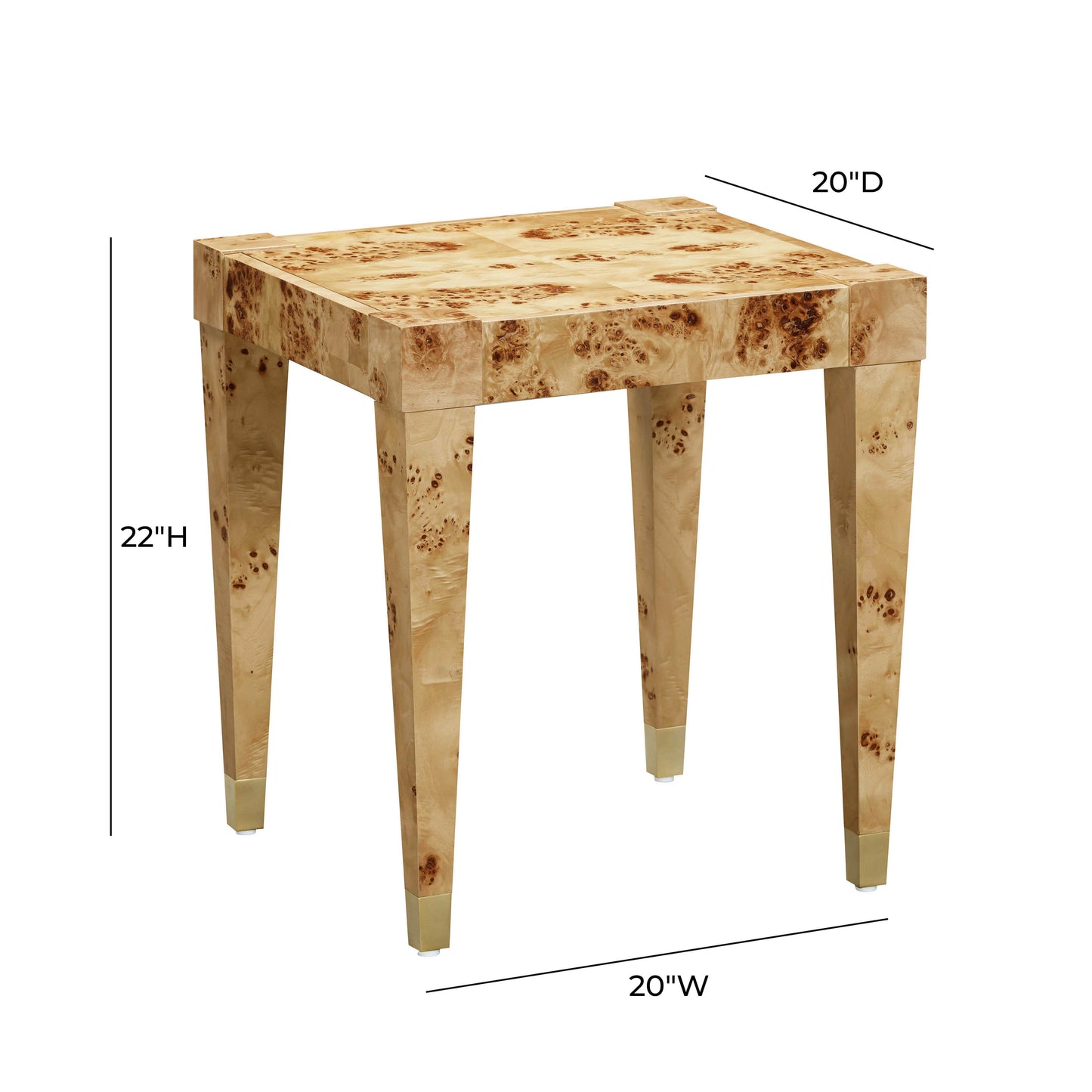 vanessa natural burl end table