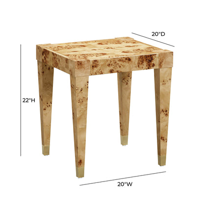 Vanessa Natural Burl End Table