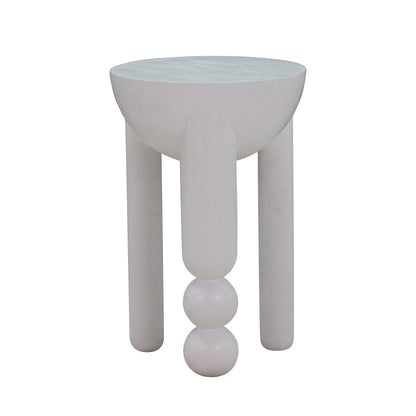 Tibetan White Wooden Accent Table