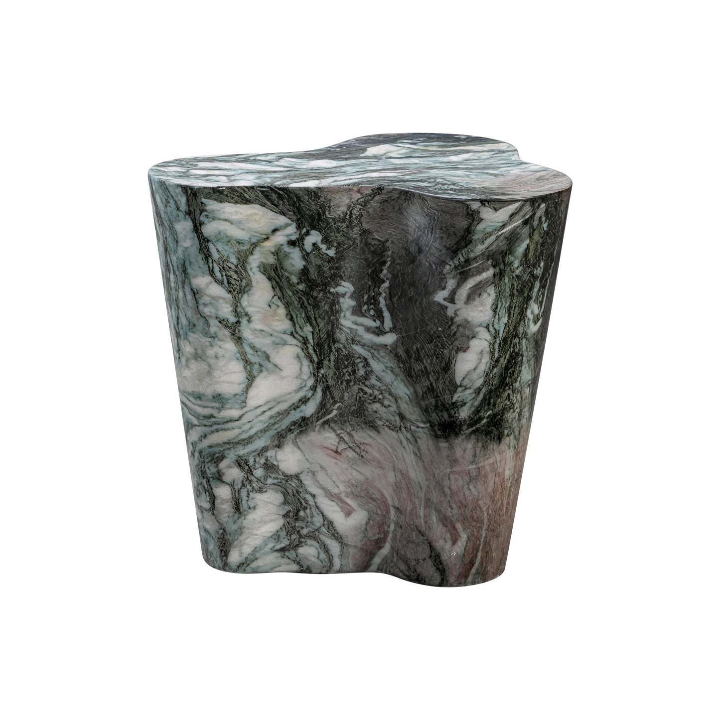 patrizia grey/blush faux marble short side table