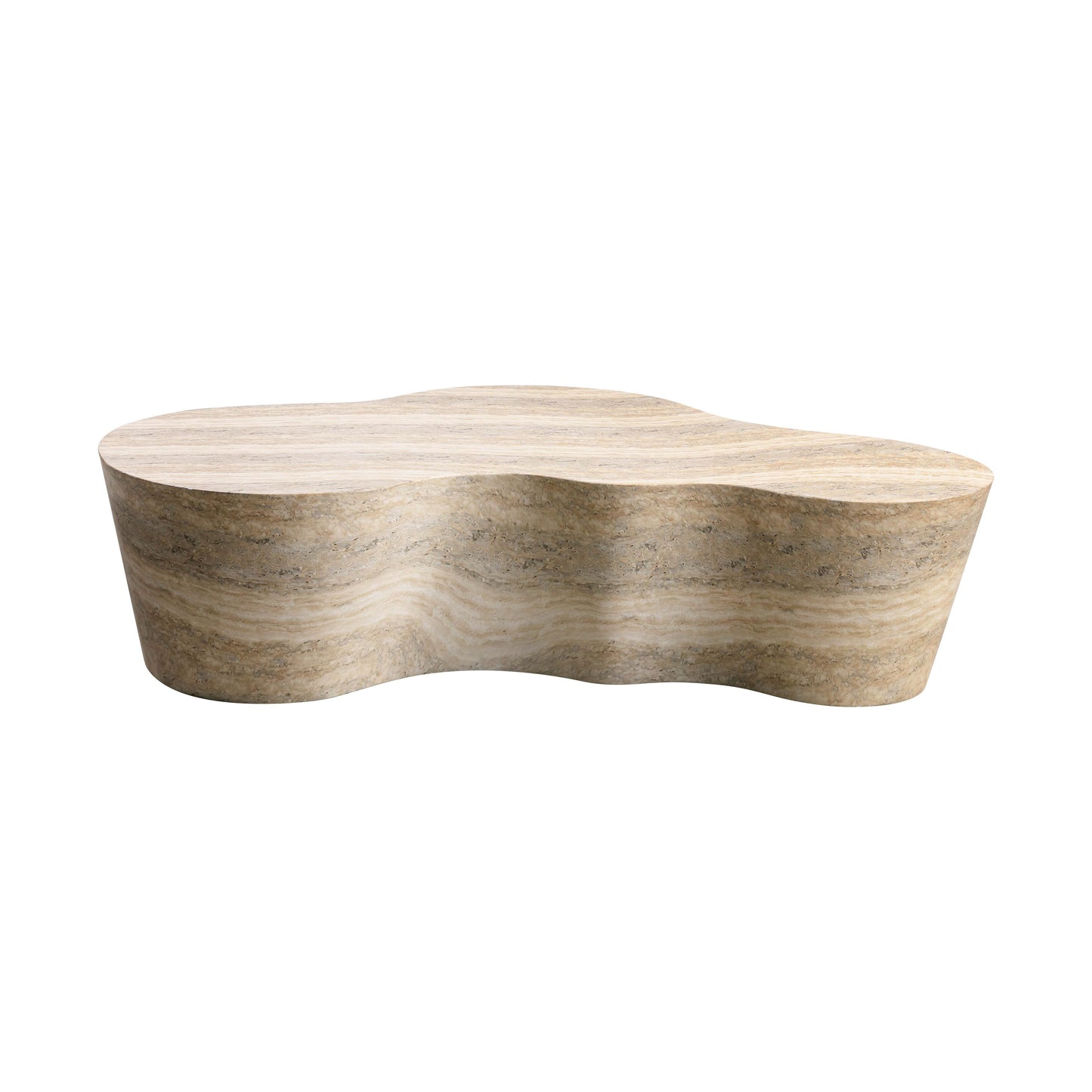 patrizia faux travertine coffee table