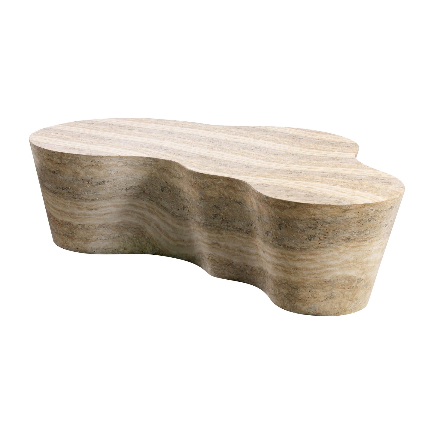 patrizia faux travertine coffee table