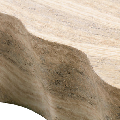 Patrizia Faux Travertine Coffee Table