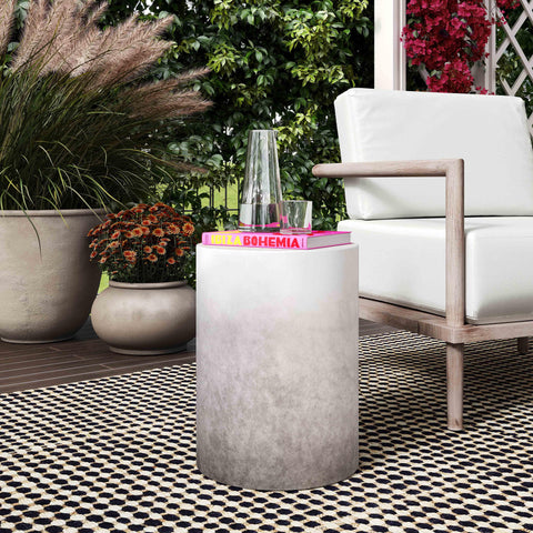 Amelie Sorrento Ombre Concrete Accent Stool - image 2