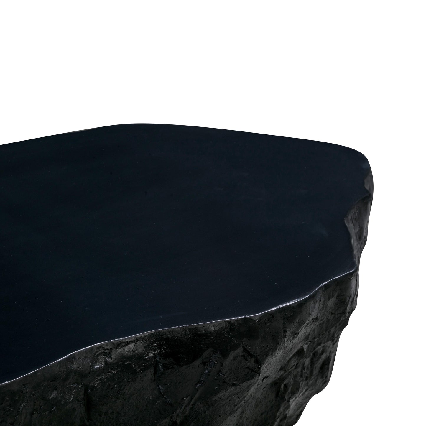 sawyer black concrete coffee table