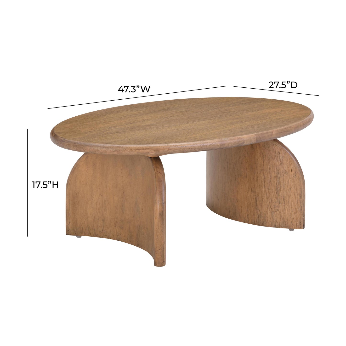 hazza cognac wooden coffee table