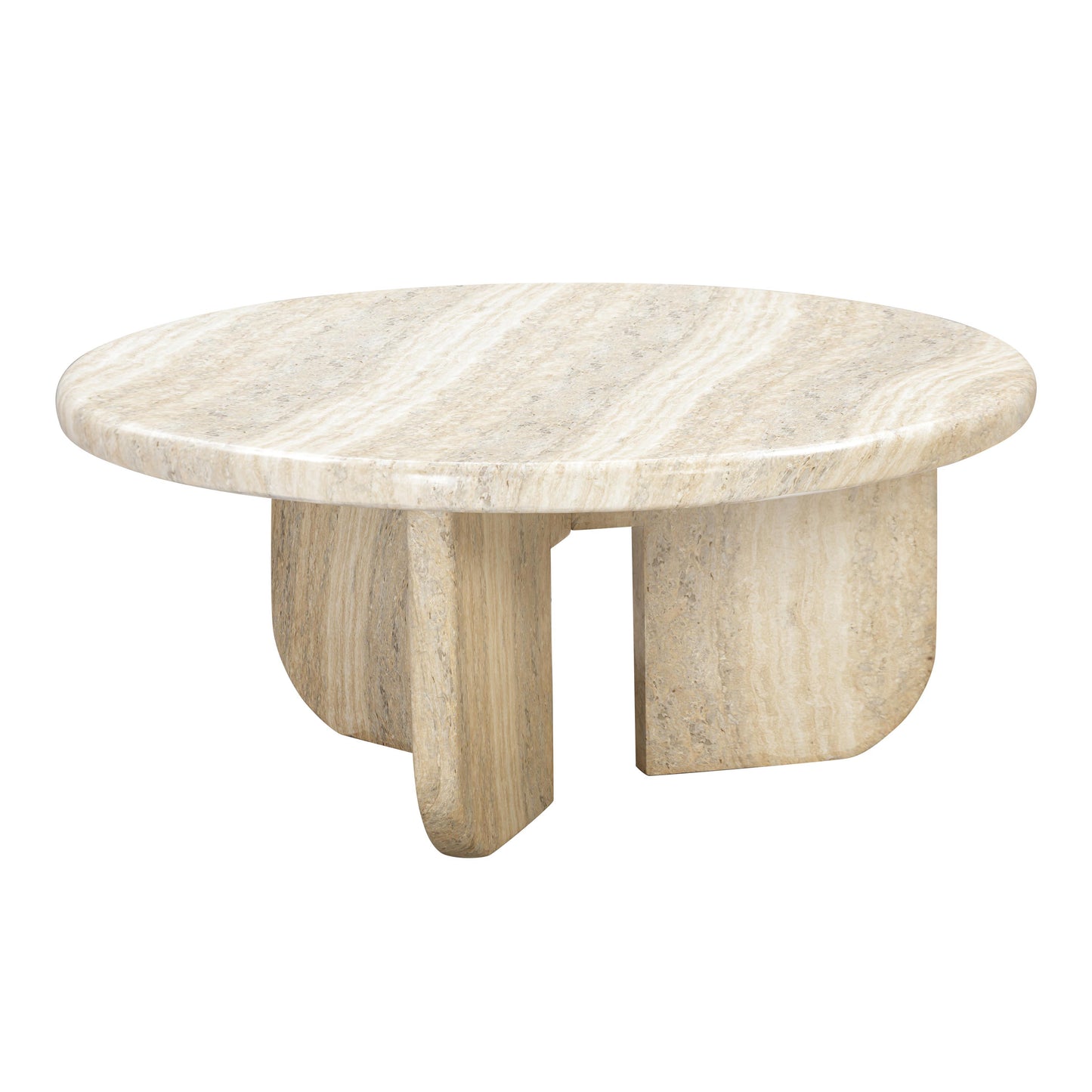 slab concrete round coffee table