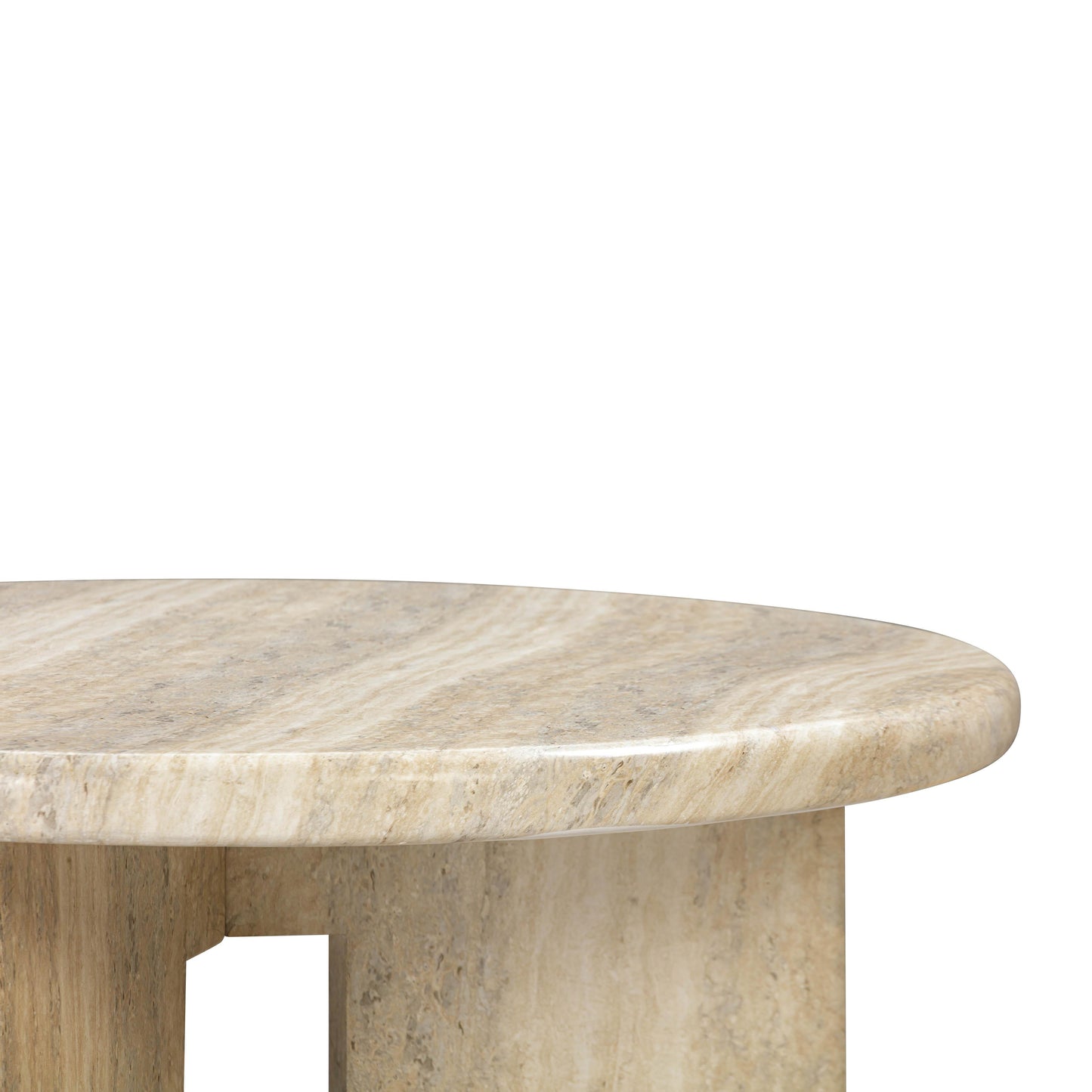 slab concrete round coffee table