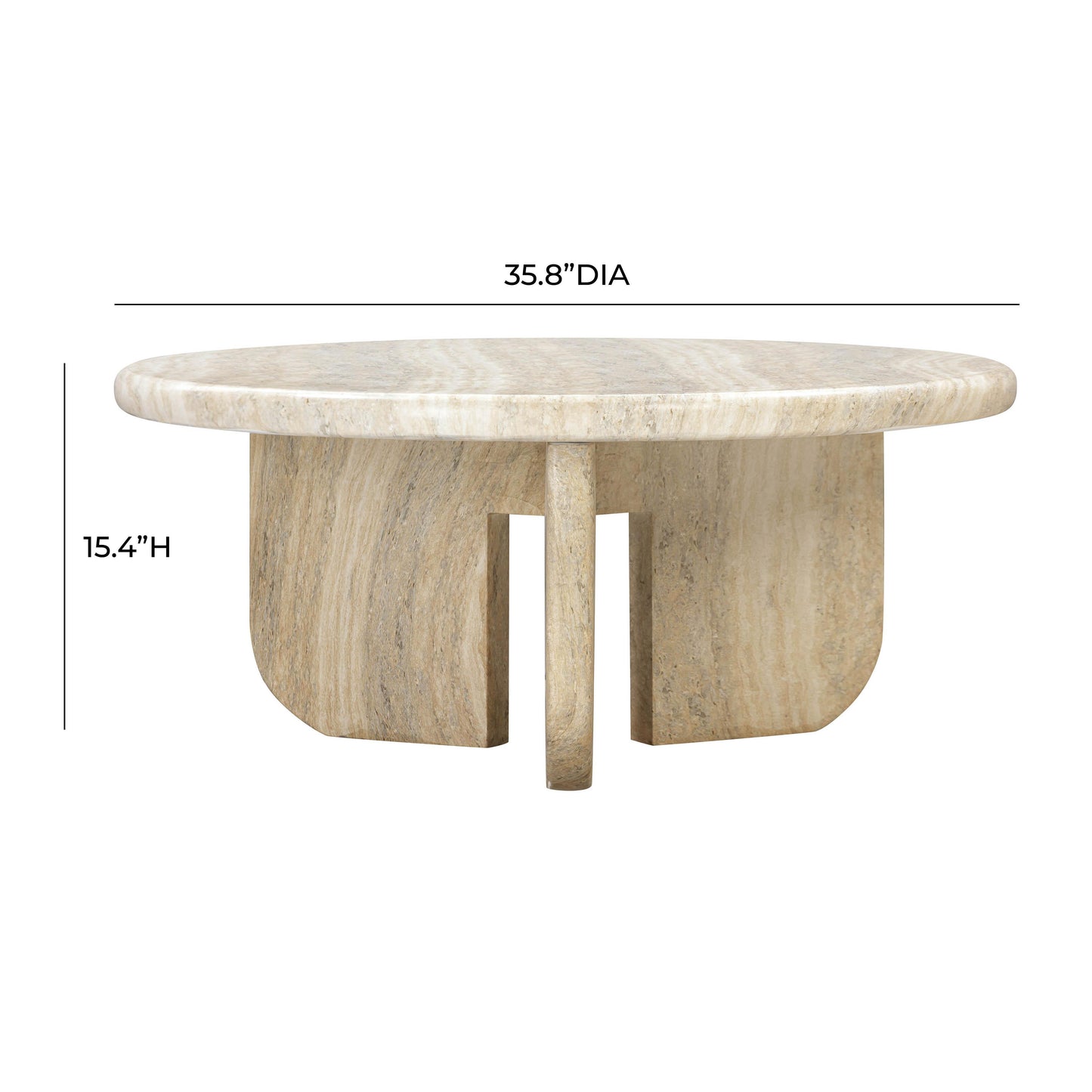 slab concrete round coffee table