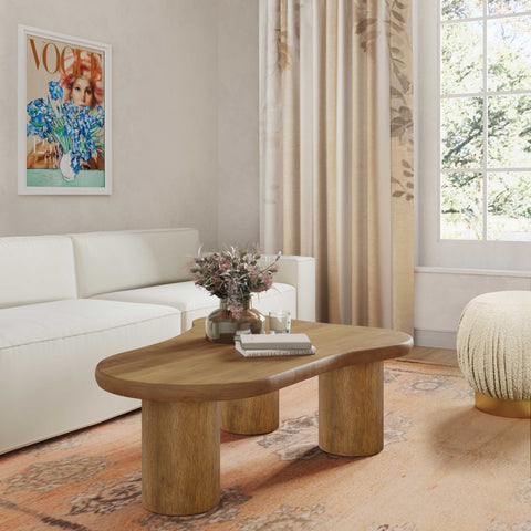 Lucienne Laurent 48" Wood Coffee Table - image 2
