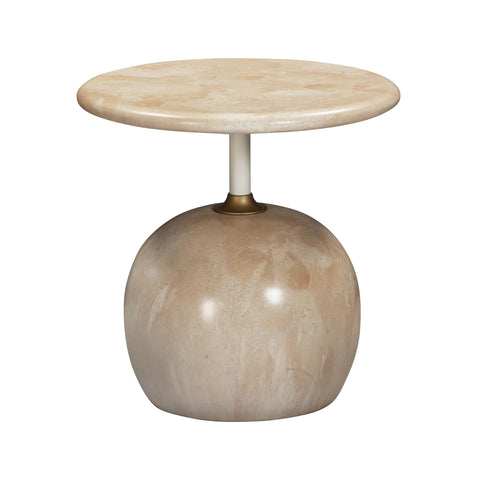 Leonie Orleans Rose Faux Marble Side Table - image 3