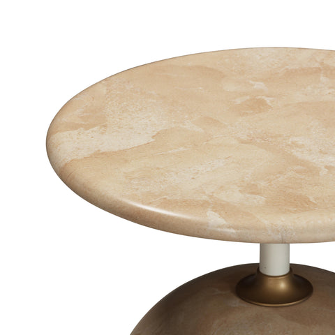 Leonie Orleans Rose Faux Marble Side Table - image 5