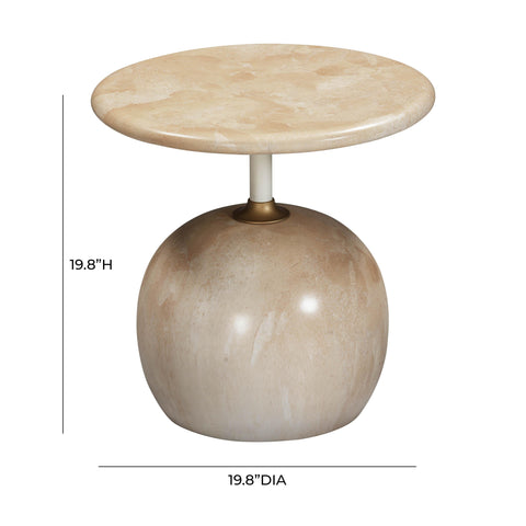 Leonie Orleans Rose Faux Marble Side Table - image 6