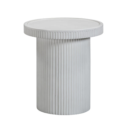 Ophelia White Concrete Side Table