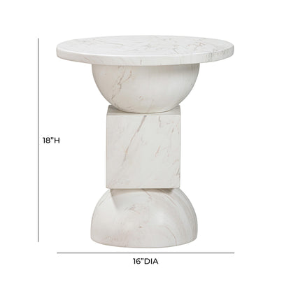 Fassa Marble Print Indoor / Outdoor Side Table