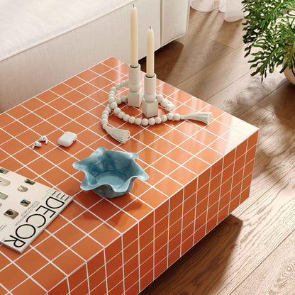 Eva Brick Orange Tile Indoor / Outdoor Coffee Table